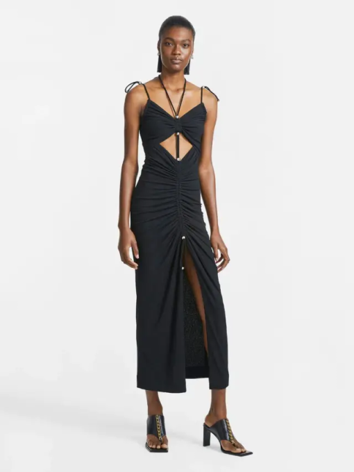 Bebe Black Cutout Midi Dress - XS - Party Dress