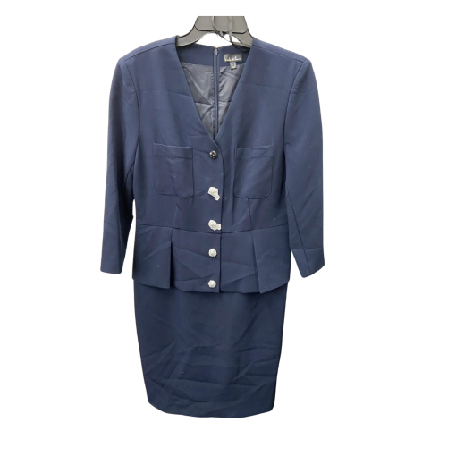 Nicole Miller Navy Skirt Suit Size 10 - Women's Business Attire