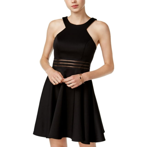 City Studio Black Fit & Flare Dress - Juniors Cocktail Dress 9