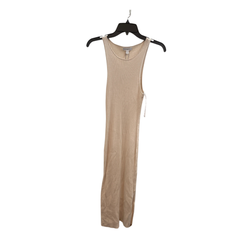 Calvin Klein Jeans Beige Ribbed Maxi Dress - Size S - Women's Dresses