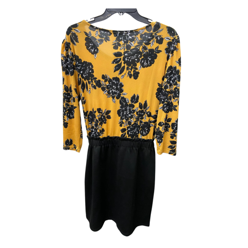 Adrienne Vittadini Floral Dress Yellow Black Size L Women's Dresses - Image 2