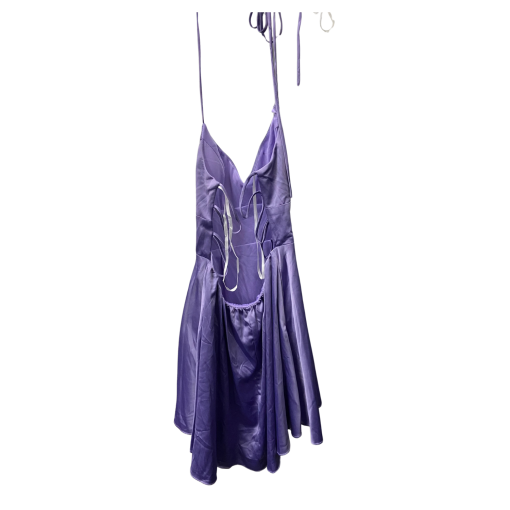 B-Darlin Purple Satin Mini Dress Size 7/8 - Party Dress - Image 2