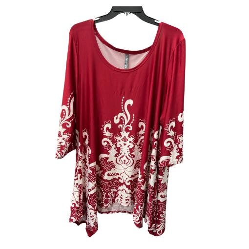 White Mark Red Floral Tunic Top 3XL - Plus Size Blouse