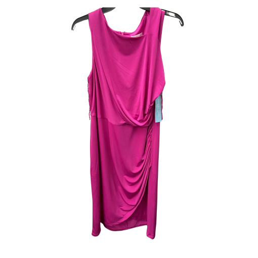 London Times Pink Drape Dress Size 14W - Cocktail Dress