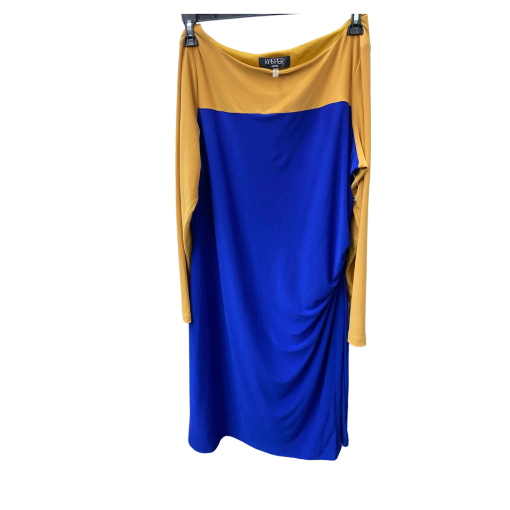 Kasper Color Block Dress XL - Blue & Gold - Women's Dresses