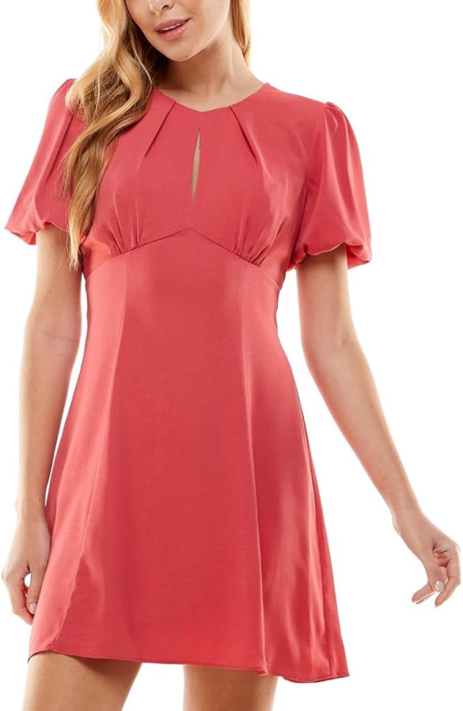 City Studio Coral Fit & Flare Dress - Size 0 - Women's Dresses