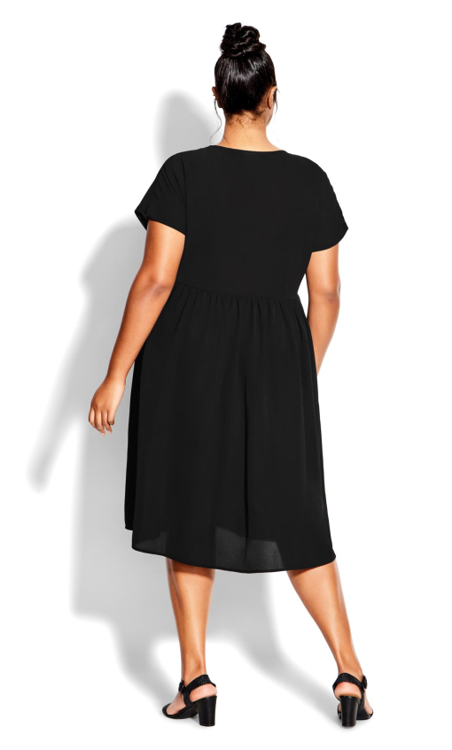 City Chic Black Midi Dress Plus Size 22/24 - Wedding Guest Dress - Image 2