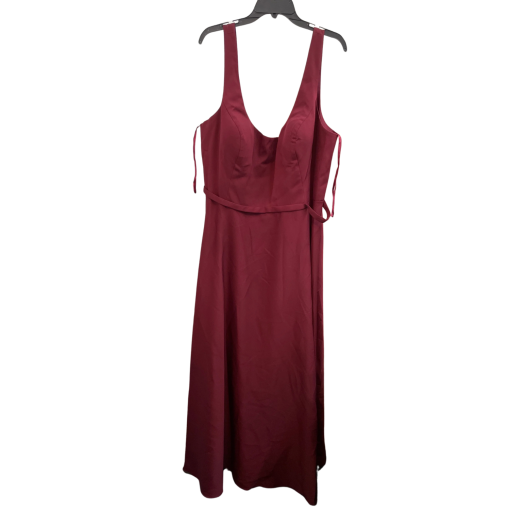 Kleinfeld Burgundy Maxi Dress Size 24 - Bridesmaid Dress