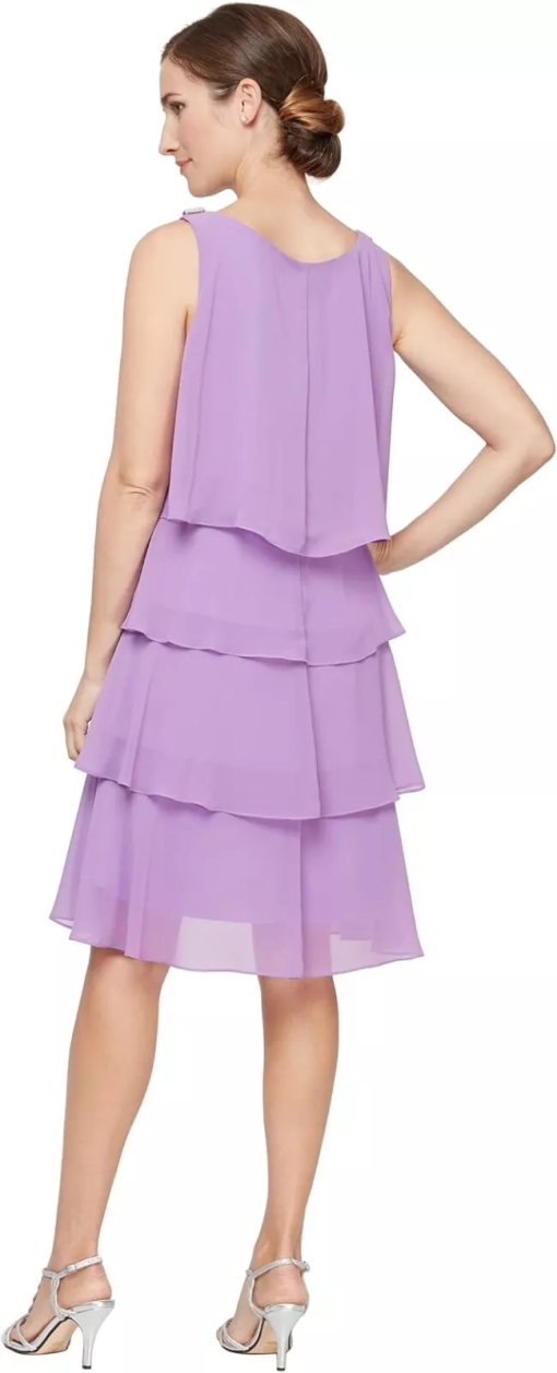 Slny Lavender Tiered Dress Size 14 - Cocktail Dress - Image 2