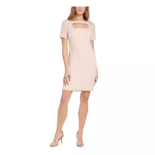 Tommy Hilfiger Pink Cut-Out Mini Dress Size 16 - Cocktail Dress