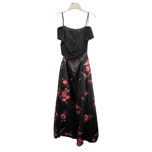 Floral Black Maxi Dress - Size S - Party Dress - Image 2