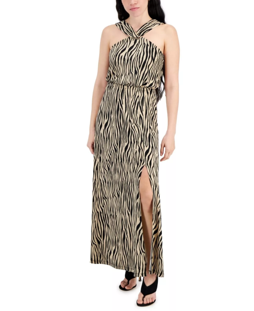 I.N.C. Petites Zebra Print Maxi Dress - Petite - Women's Dresses