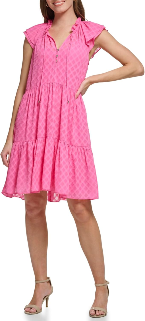 Tommy Hilfiger Pink Shift Dress Petites 8P - Women's Summer Dress