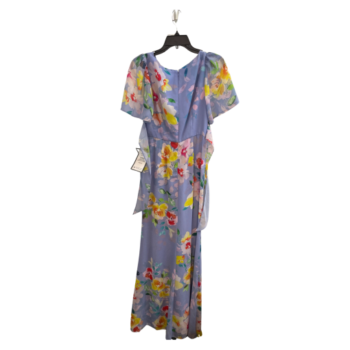 Adrianna Papell Floral Maxi Dress, Blue, Size 2, Wedding Guest - Image 2