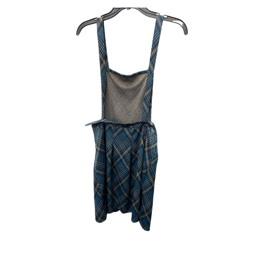 Planet Gold Blue Plaid Overall Dress - Size L - Women's Dresses - Image 2