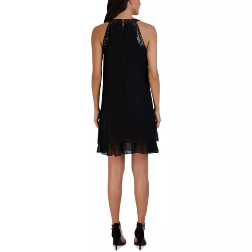 Signature Robbie Bee Black Sequin Dress Size 12 - Cocktail Dress - Image 2