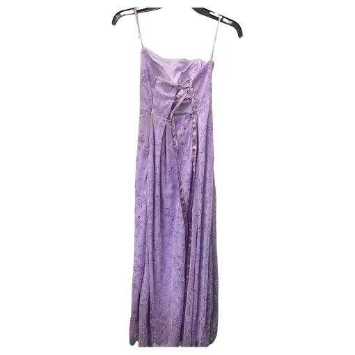 Jump Apparel Lavender Floral Maxi Dress Size 1/2 - Prom Dress - Image 3