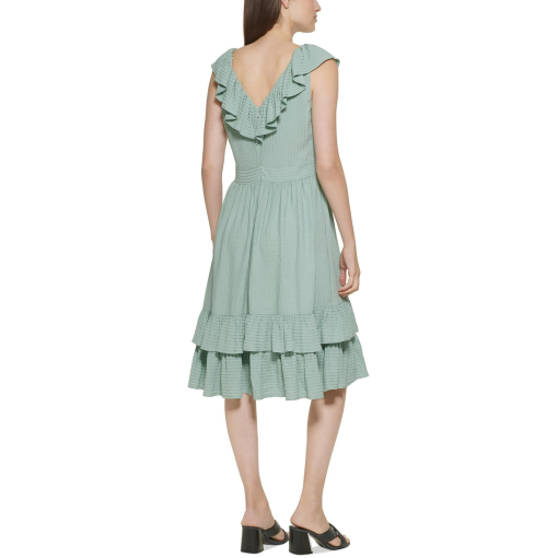 Calvin Klein Sage Ruffle Midi Dress Size 4 - Women's Dresses - Image 2