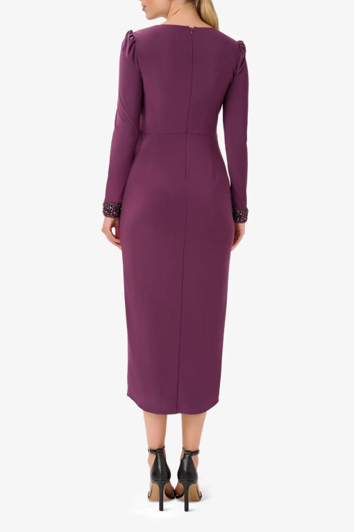 Adrianna Papell Plum Wrap Dress 18P - Cocktail Dress for Women - Image 2