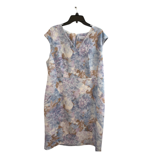 Calvin Klein Floral Dress Plus Size 22W Blue Women's Dresses