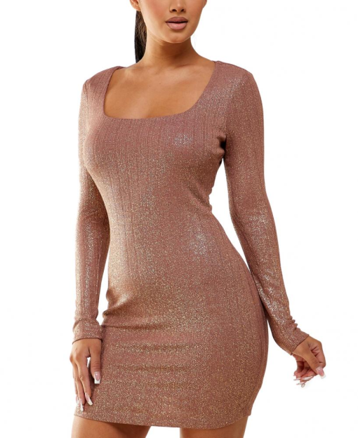 City Studio Bronze Mini Dress - Medium - Bodycon - Party Dress