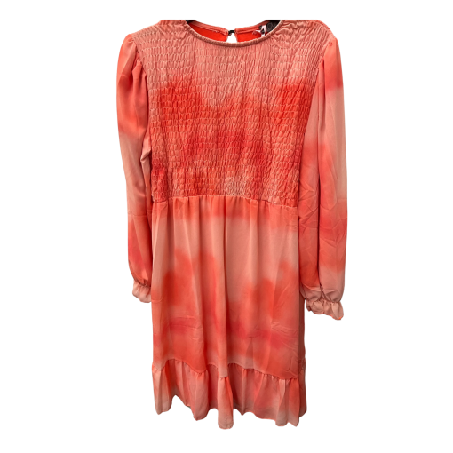 Lola Coral Smocked Midi Dress - Size M - Women's Dresses