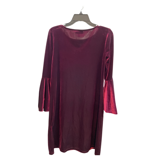 MSK Velvet Bell Sleeve Dress - Burgundy - Size S - Cocktail - Image 2