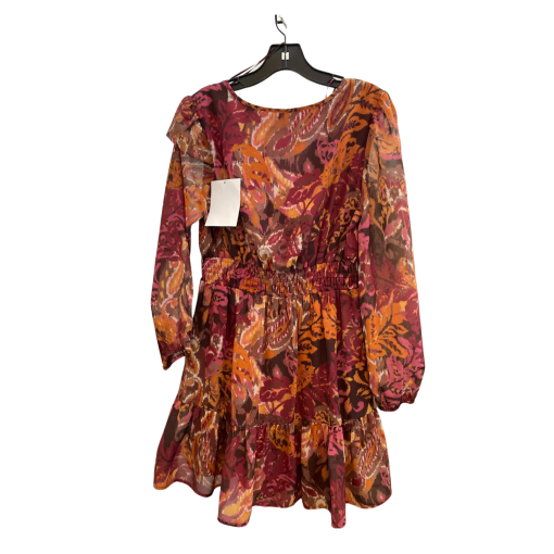 Chetta B Floral Print Dress Size 8 Burgundy Party Dress - Image 2