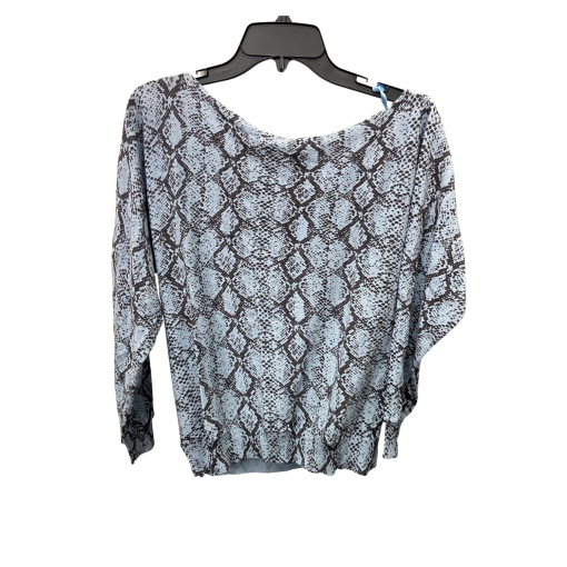 MR Minnierose Snake Print Cowl Neck Sweater - Blue, M - Tops - Image 2