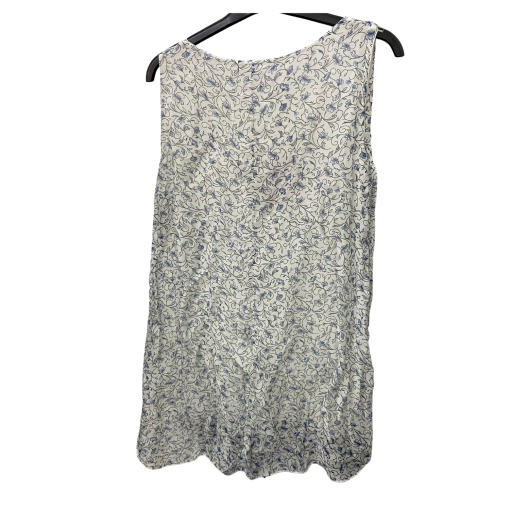 Fashion White Floral Tank Top - Sleeveless Blouse - No Size - Image 2