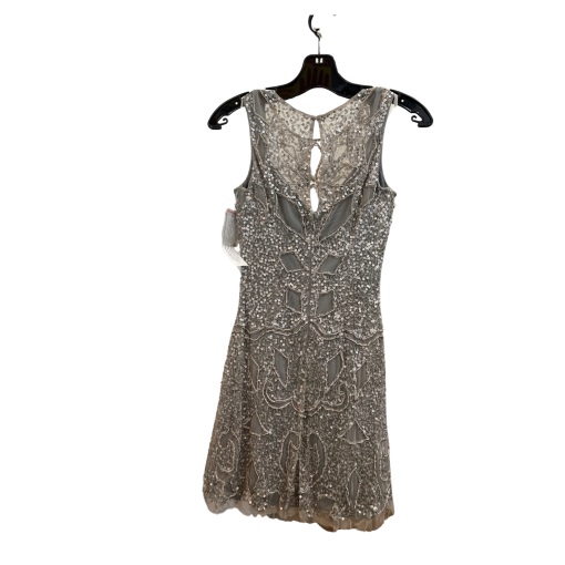 Aidan Mattox Silver Sequin Cocktail Dress - Size 0 - Party Dress