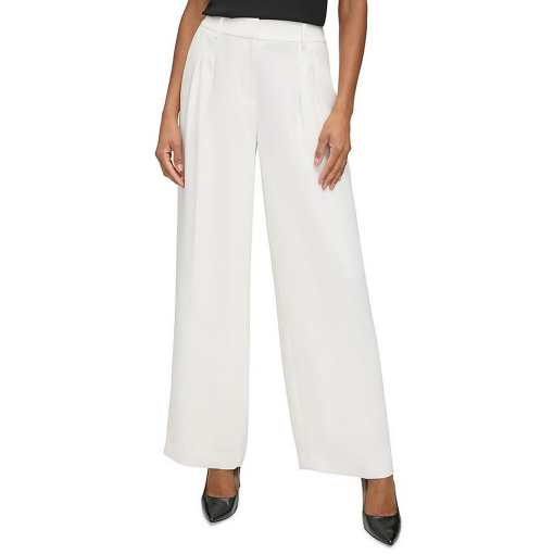 Karl Lagerfeld White Wide Leg Pants Size 14 - Women's Trousers