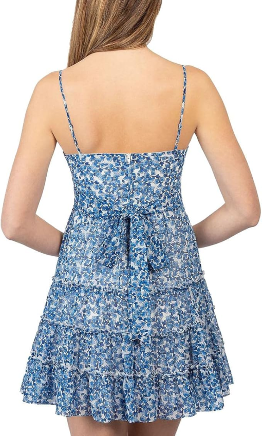 B Darlin Blue Floral Mini Dress - Party Dress - Size [Size] - Image 2