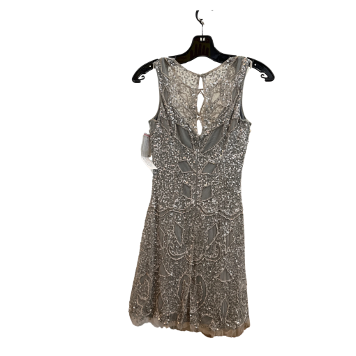 Aidan Mattox Silver Sequin Cocktail Dress - Size 0 - Party Dress