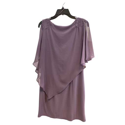 SLNY Purple Cold Shoulder Dress 4P - Cocktail Dress - Image 2