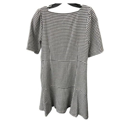 Nicole Miller Houndstooth Dress Black White Size 14 Women's Dress - Image 2