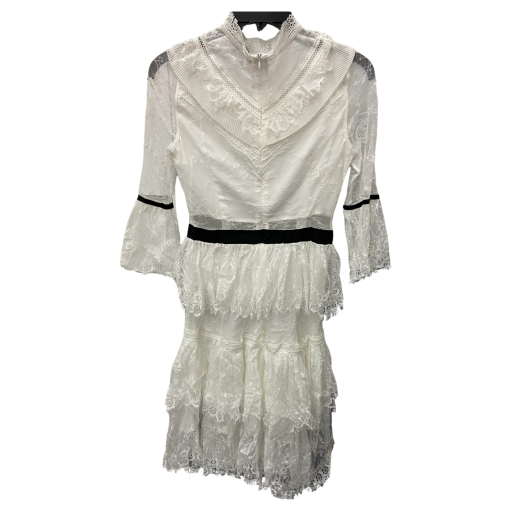 FEW MODA White Lace Midi Dress - Size M - Party Dress - Image 2