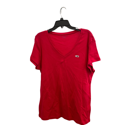 Tommy Hilfiger Red V-Neck T-Shirt XXL - Women's Tops