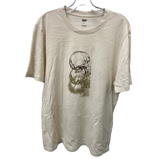 DKNY Beige Skull Tee Shirt Medium - Graphic T-Shirt