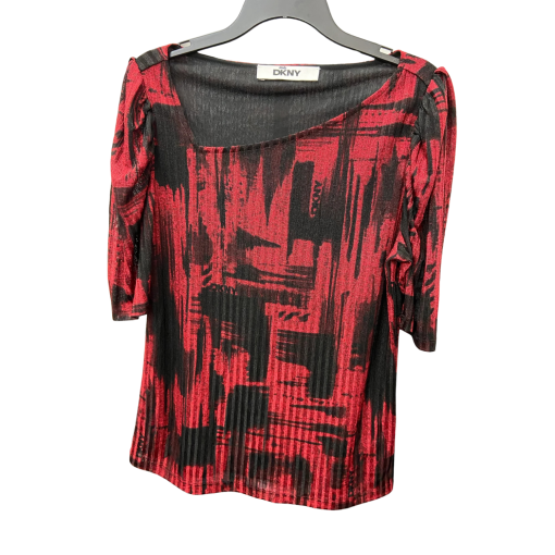 DKNY Red Black Top - No Size - Women's Blouse - Fashion