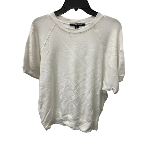 Fifteen Twenty White Short Sleeve Sweatshirt - Size S - Women's Top