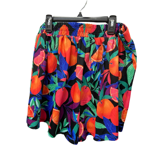 Nina Parker Black Orange Print Shorts 2X - Women's Bottoms - Image 2