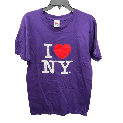 I Love NY Purple T-Shirt Size L - NYC Souvenir Tee