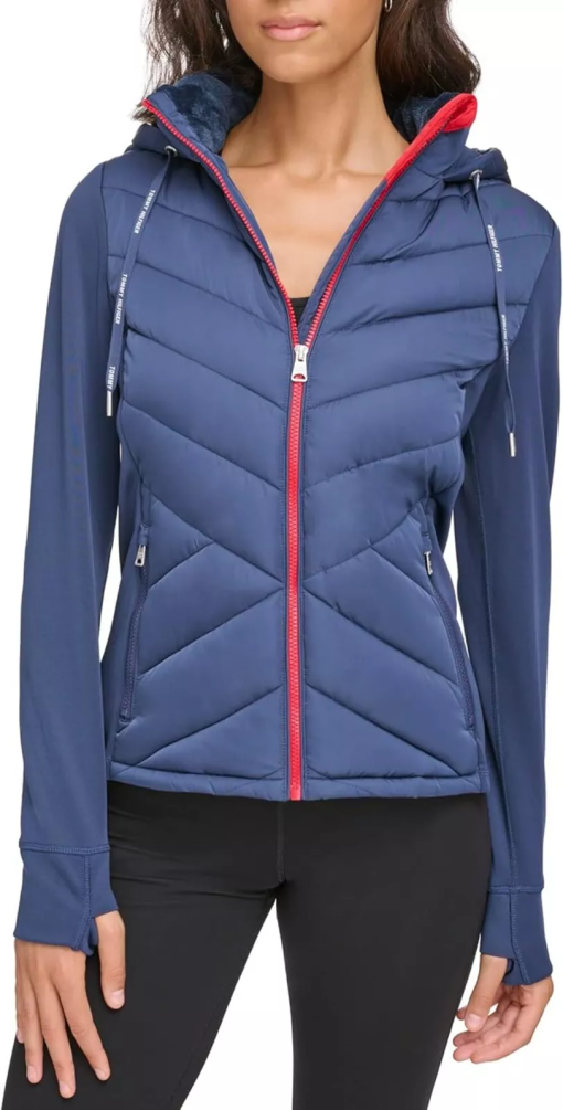 Tommy Hilfiger Blue Puffer Jacket XS Women's Winter Coat