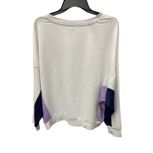 Anne Klein White Colorblock Sweatshirt - Size M - Women's Top - Image 2