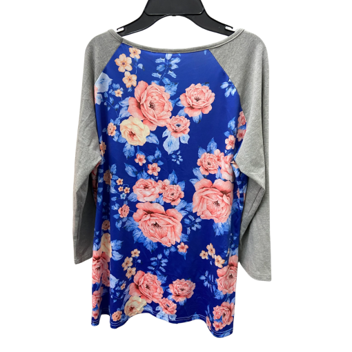 Mea Eor Blue Floral Raglan Top XXL - Women's Shirts - Image 2