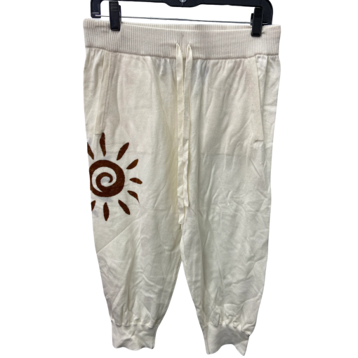 Minnierose Cream Sun Print Jogger Pants - Size S - Women's Pants