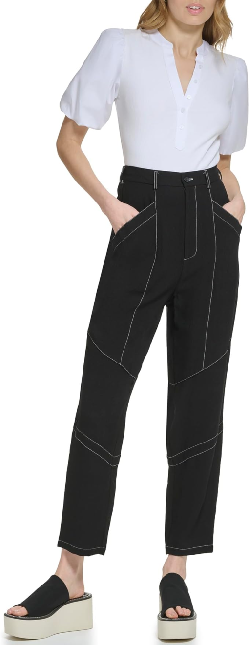 DKNY Black Ankle Pants Size 10 - Women's Casual Trousers - Image 2