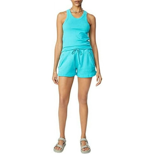 Sincerely Jules Aqua Sweat Set - Juniper Shorts & Tank Top - L - Loungewear