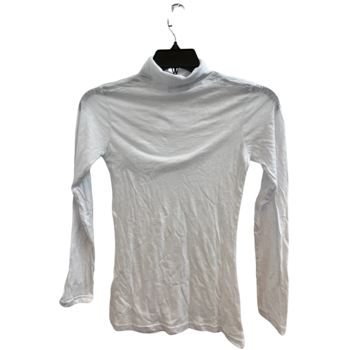 VICTORIA White Turtleneck Long Sleeve Top - Size L - Women's Shirts